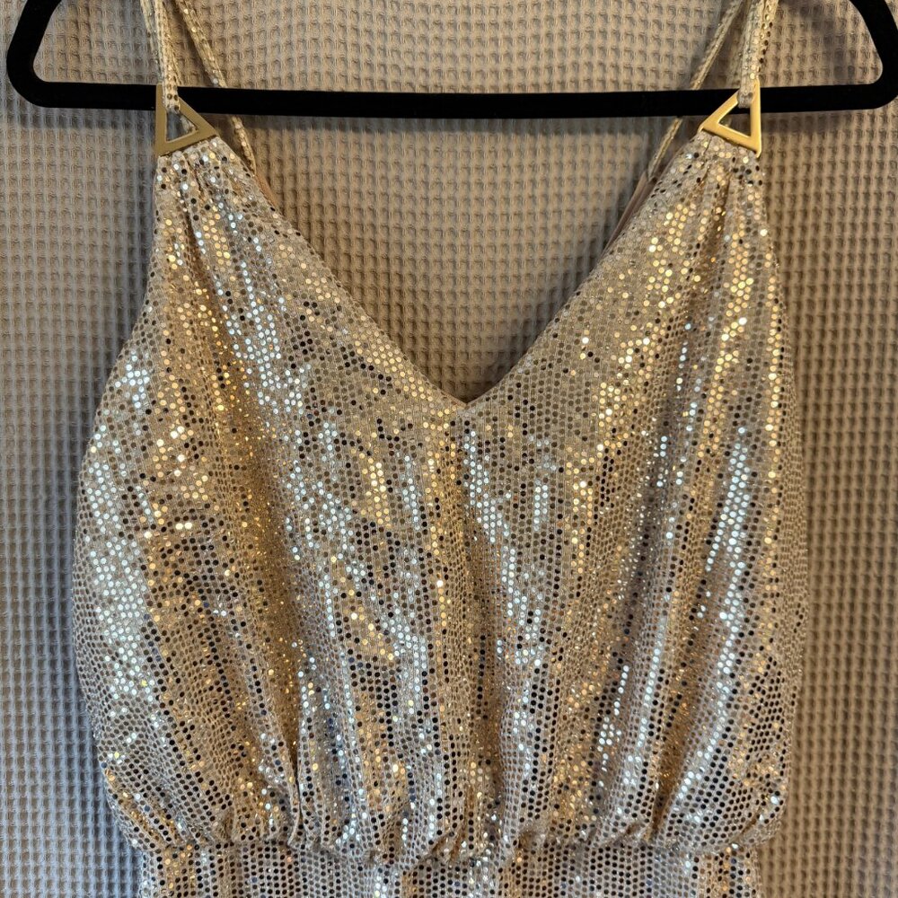 Calvin Klein Gold Sequin Gown- WORN ONCE!